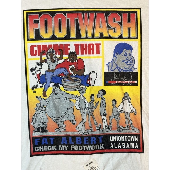 Vintage I Survived 2005 Footwash T Shirt FUBU Fat Albert Hanes Heavyweight Sz XL - Picture 2 of 5